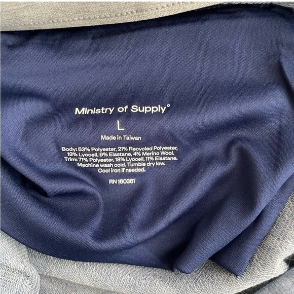 Ministry of Supply Men’s 7” Fusion Terry Short Lunar Blue Size Large New - Picture 6 of 10